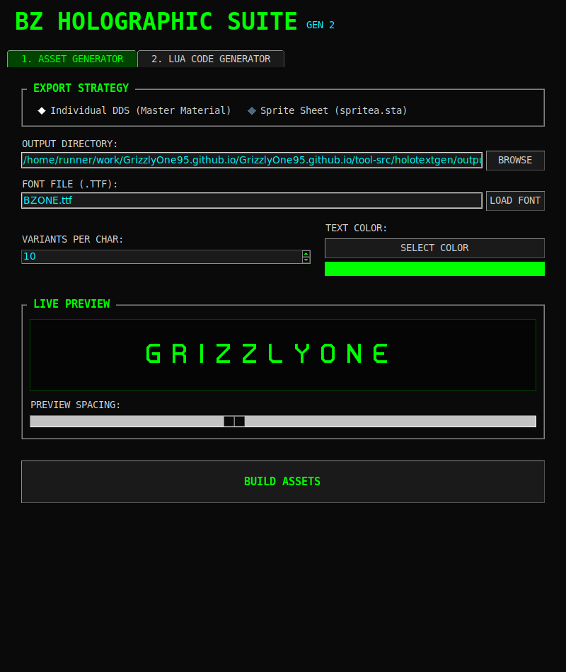 HoloTextGen runtime UI