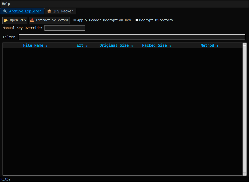 ZFS Specialist runtime UI